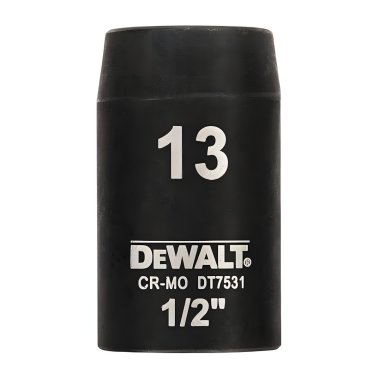 фото Головка ударная 1/2'' 13 мм (короткая) DeWalt DT7531-QZ