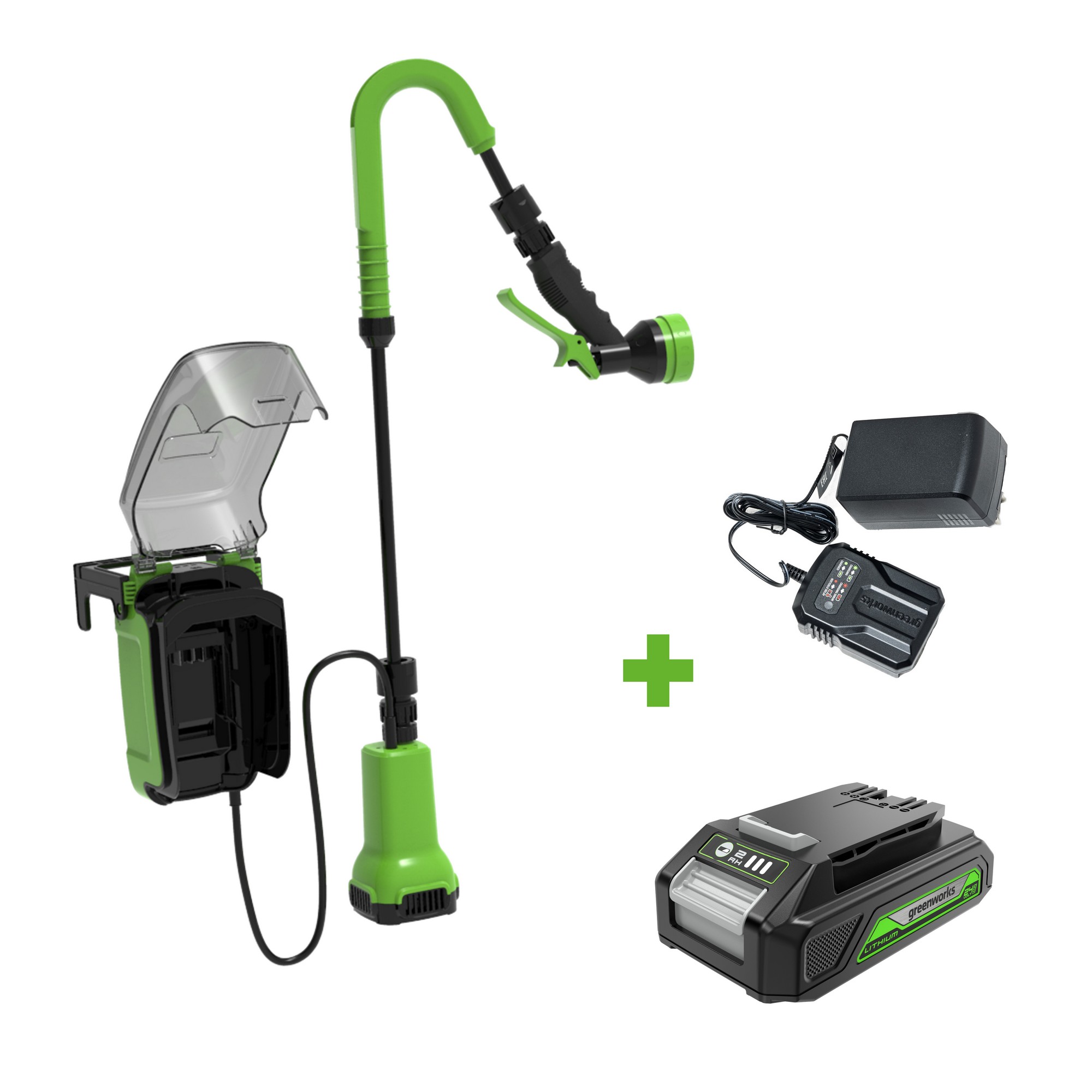 фото Насос для бочки аккумуляторный GREENWORKS G24SWP 3401007UA