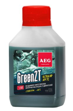 фото Масло AEG Green HP 0,1 л (синтетическое, для 2-тактных двигателей, зеленое) 33770