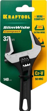 фото Ключ разводной 140/33 мм SlimWide Compact KRAFTOOL 27266-20