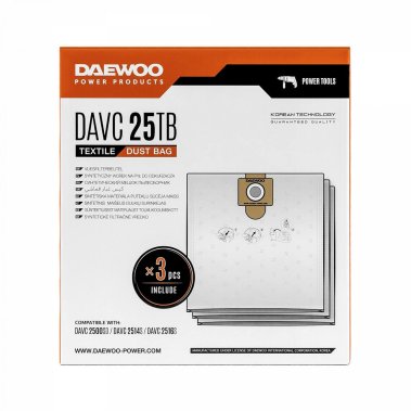 фото Фильтр-мешки синтетические DAVC 25TB (3 шт.) DAEWOO