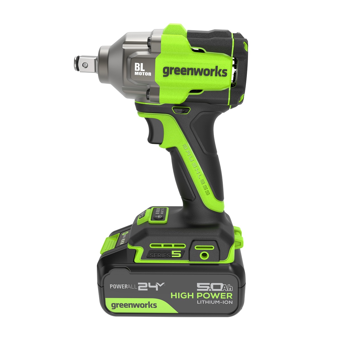 фото Гайковерт аккумуляторный ударный GREENWORKS IW5500 3805007CUG