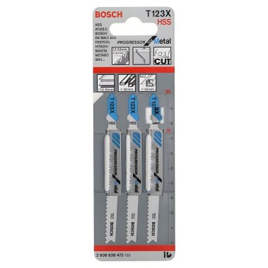 фото Полотно пильное T 123 X Progressor for Metal (3 шт.) BOSCH 2608638472