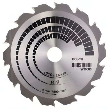 фото Диск пильный 210 х 30 мм 14T Construct BOSCH 2608640634