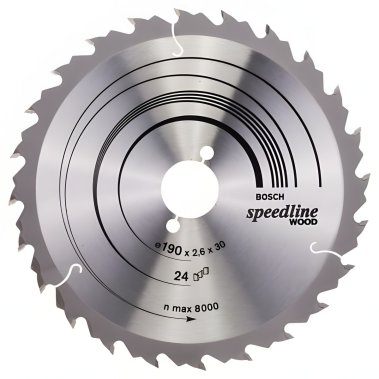 фото Диск пильный 190 х 30 мм 24T Speedline BOSCH 2608640801