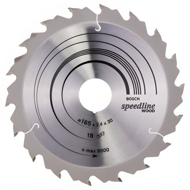 фото Диск пильный 165 х 30 мм 18T Speedline BOSCH 2608640789