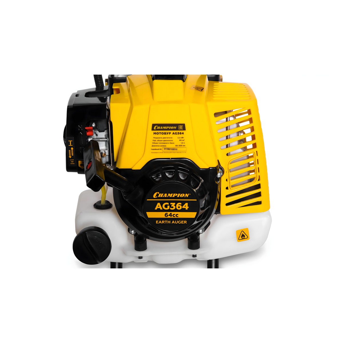 фото Мотобур CHAMPION AG364 (без шнека)