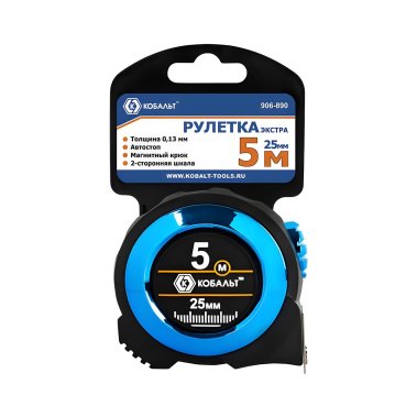 фото Рулетка 5 м х 25 мм Экстра КОБАЛЬТ 906-890