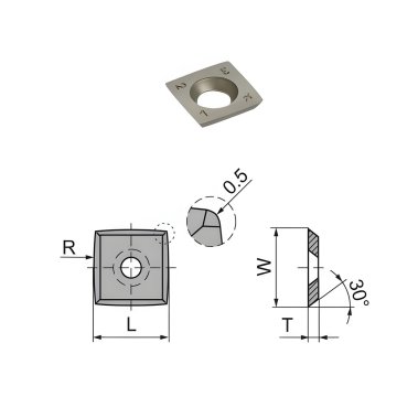 фото Нож поворотный 15,0x15,0x2.5 мм СТК SC R115 R05 KCR08 CMT 82019711