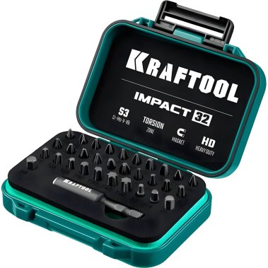 фото Набор ударных бит 32 пр. IMPACT-32 KRAFTOOL 26066-Н32