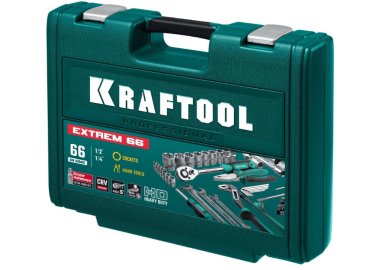 фото Набор инструмента универсальный KRAFTOOL EXTREM-66 (66 предм., 1/2'' + 1/4'') 27976-H66