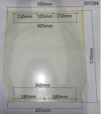 фото Коврик полиуретановый для TSS-WP100TH/TL (570х500х5)