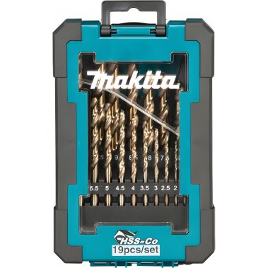 фото Набор сверл по металлу 19 шт. (1-10 мм, 0.5 мм) HSS MAKITA D-67561