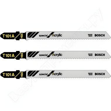 фото Полотно пильное T 101 A Special for Acrylic (3 шт.) BOSCH 2608631670