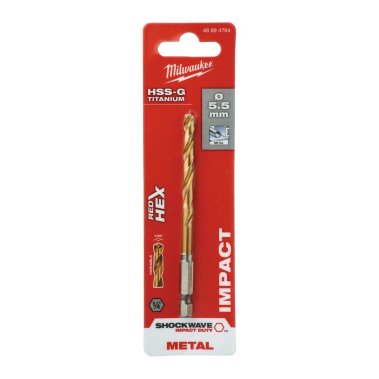 фото Сверло по металлу 5,5 х 104 мм (1 шт.) HSS-TiN RedHEX MILWAUKEE 48894764