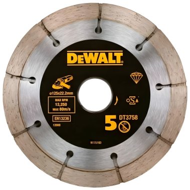 фото Диск алмазный 125 х 6.3 х 22.2 мм, двойной (бетон. камень, кирпич) DeWalt DT3758-QZ