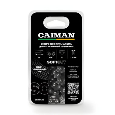 фото Цепь 15'', 0.325'', 1.3 мм (72 звена, получизель) Caiman CC32513-72SC