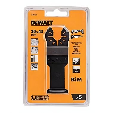 фото Полотно пильное погружное BIM 43 х 30 мм (универсальное, 5 шт.) DeWalt DT20723