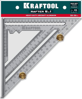 фото Угольник кровельный 250 мм, 5-в-1, высокоточный KRAFTOOL GRAND 3441-25