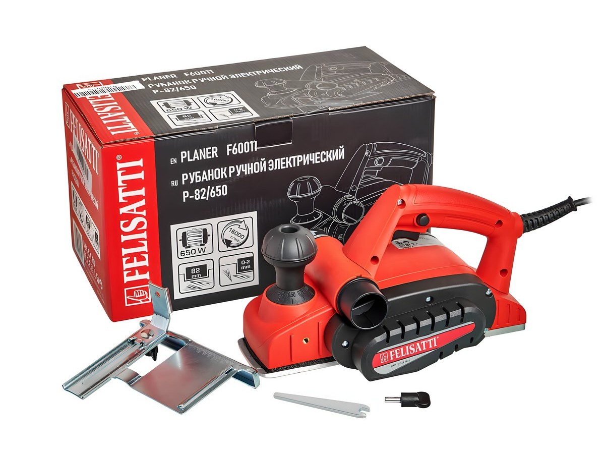 фото Рубанок FELISATTI Р-82/650 (650ВТ,82нож, 0-2мм)