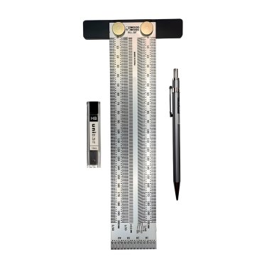 фото Линейка разметочная Т- образная 200 мм с карандашом RUL-20T