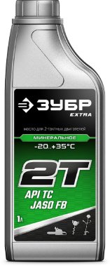 фото Масло ЗУБР 2Т-М EXTRA, 1 л, минеральное, для 2-тактных двигателей 70600-1