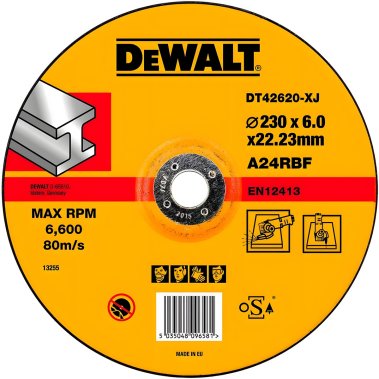 фото Диск обдирочный 230 х 6.0 х 22.2 мм (металл) DeWalt DT42620