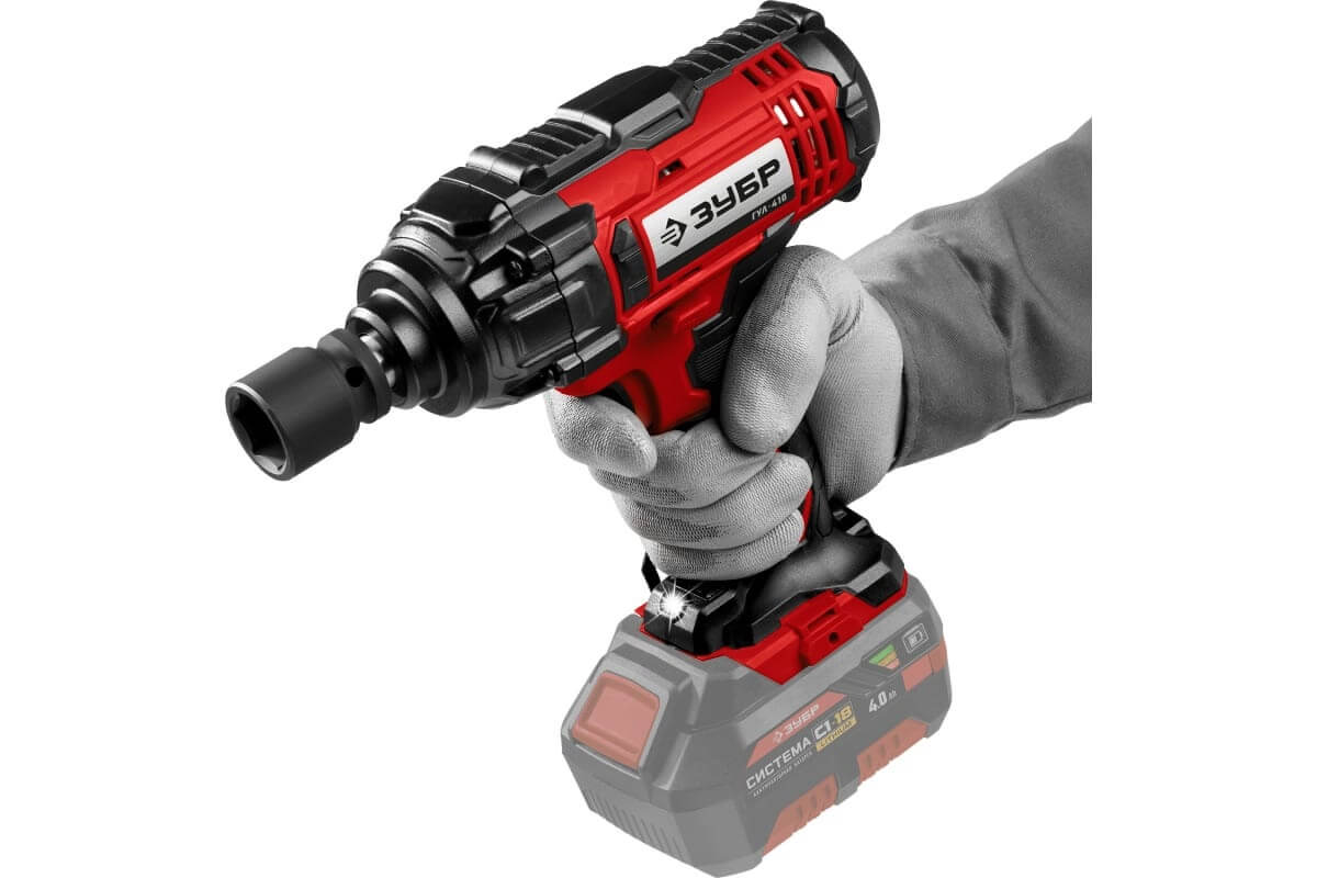 фото Гайковерт аккумуляторный ударный ЗУБР ГУЛ-410 (без АКБ и ЗУ)