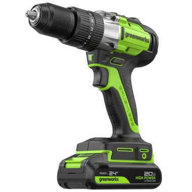 фото Дрель-шуруповерт аккумуляторная ударная GREENWORKS GD24DD60 3704107CUA