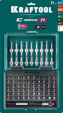 фото Набор бит 71 пр. G-Drive 71 KRAFTOOL 26067-Н71