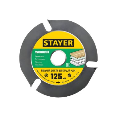 фото Диск пильный 125 х 22.2 мм 3Т (дерево) STAYER WoodCut 36854-125