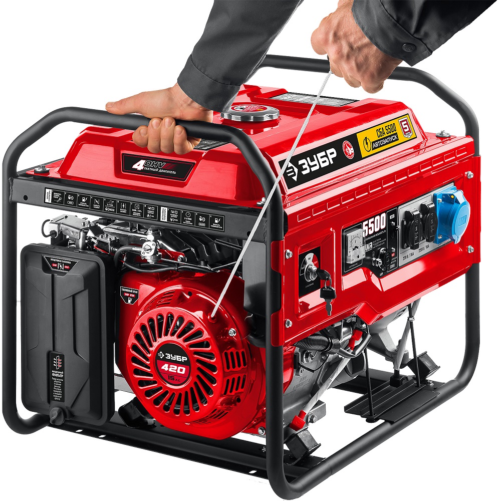 фото Генератор бензиновый ЗУБР СБА-5500