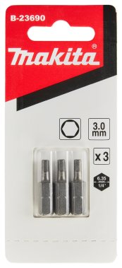 фото Бита HEX 3.0 х 25 мм C-form (3 шт.) MAKITA B-23690