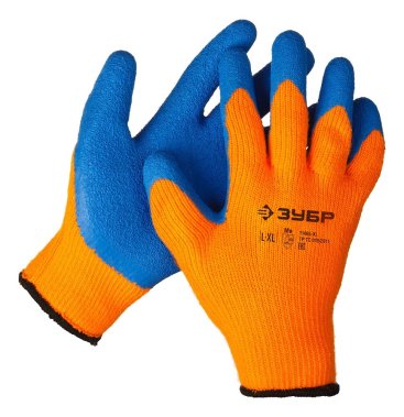 фото Перчатки ЗУБР УРАЛ акриловые (латексное покрытие, 10 класс, размер L-XL) 11465-XL