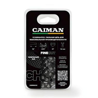 фото Цепь 16'', 0.325'', 1.6 мм (67 звеньев, чизель) Caiman CC32516-67CH