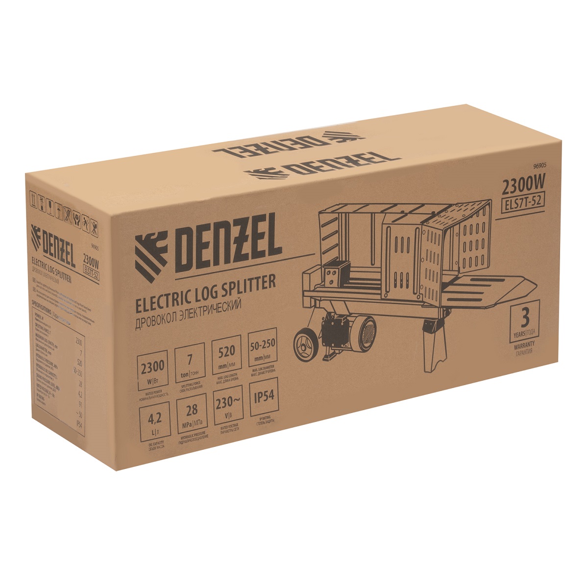 фото Дровокол электрический Denzel ELS71-52