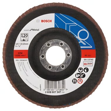 фото Круг лепестковый 125 мм P120 Expert for Metal BOSCH 2608607347