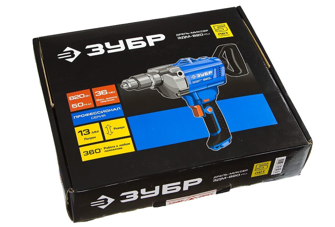 фото Дрель-миксер ЗУБР Профессионал ЗДМ-820 РМ