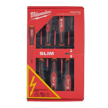фото Набор отверток VDE SL/PZ/PH (трехгранная рукоятка) + тестер напряжения, 7 пр. MILWAUKEE 4932478738