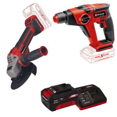 фото Набор аккумуляторного инструмента Einhell PXC (УШМ TP-AG 18/125 + Перфоратор TE-HD 18/12) 4431155SET