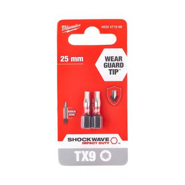 фото Насадка TX 9 х 25 мм (2 шт.) Shockwave MILWAUKEE 4932471569