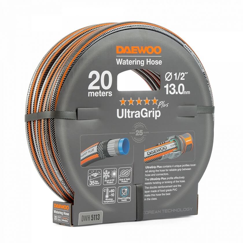 фото Шланг UltraGrip 20 м, 1/2'' (13 мм) DWH 5113 DAEWOO