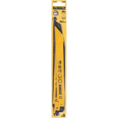 фото Полотно пильное 203 мм (5 шт., металл 3.0-8.0 мм) DeWalt DT2353
