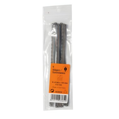 фото Пилки лобзиковые по дереву, со штифтами, 6,0х0,4х135мм, 15 TPI, 6 шт. JET JH933634