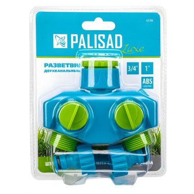 фото Разветвитель двухканальный с внутренней резьбой 3/4''-1'' PALISAD Luxe 65786