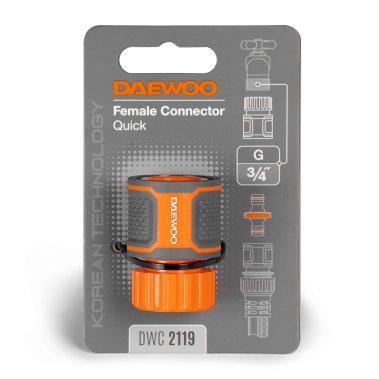 фото Коннектор для шланга 3/4'' (26,5 мм, пластик) DWC 2119 DAEWOO
