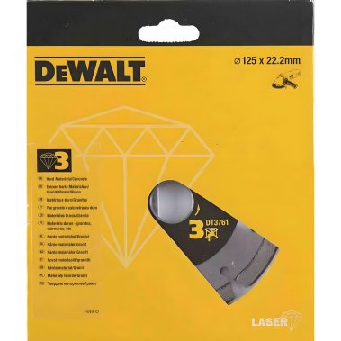 фото Диск алмазный 125 х 2.0 х 22.2 мм (гранит/железобетон) DeWalt DT3761