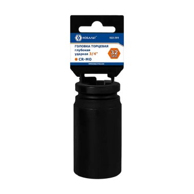 фото Головка ударная удлиненная 3/4" 32 мм (CR-MO, подвес) КОБАЛЬТ 922-395