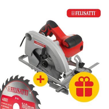 фото Пила дисковая FELISATTI FT6401 + ПОДАРОК диск пильный 190х30/20 (дерево, быстрый рез)