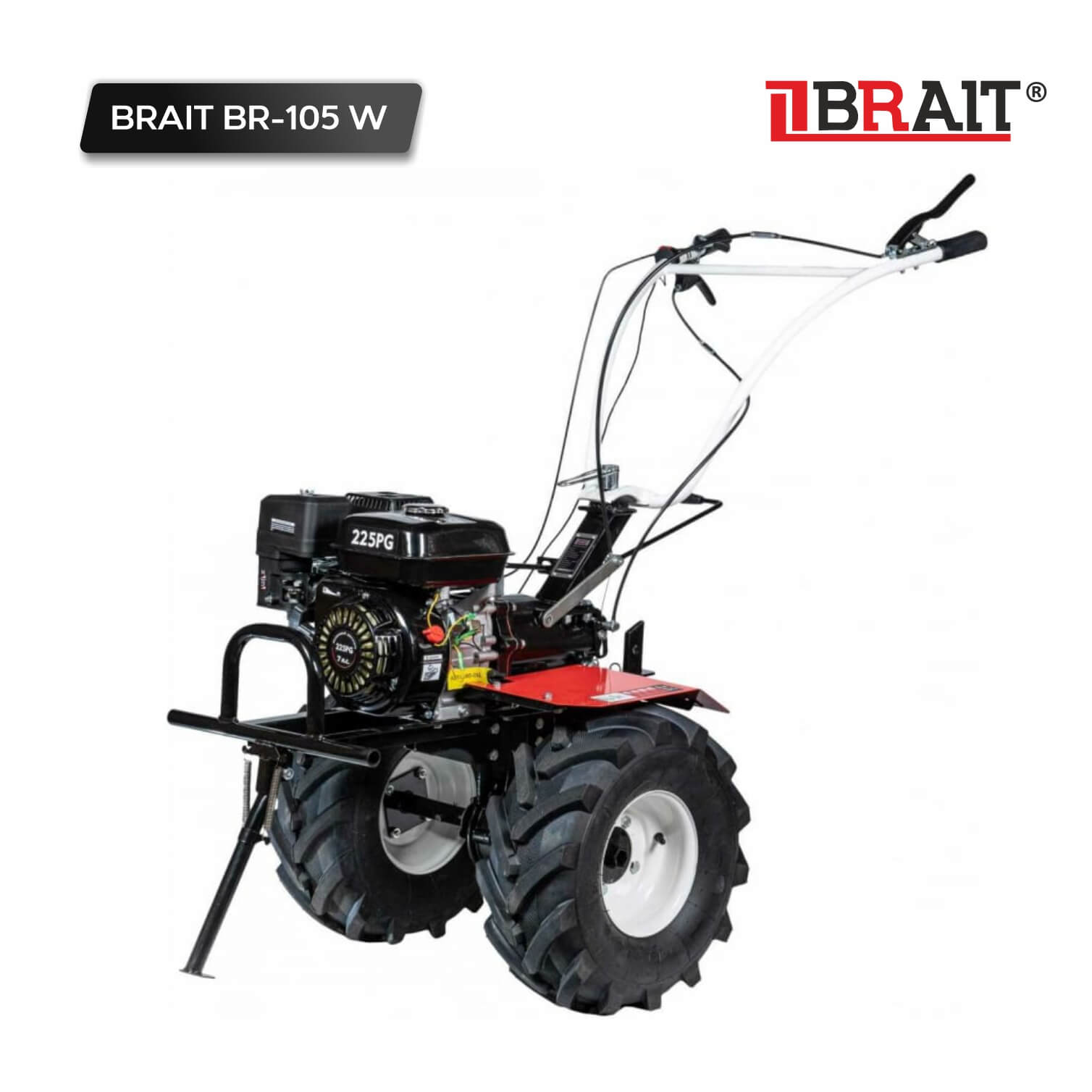 фото Мотоблок бензиновый BRAIT BR-105 W (7,8л.с.,Вал отбора.1наз./2 впер.колесо ш.19-7/8) 04.01.121.011